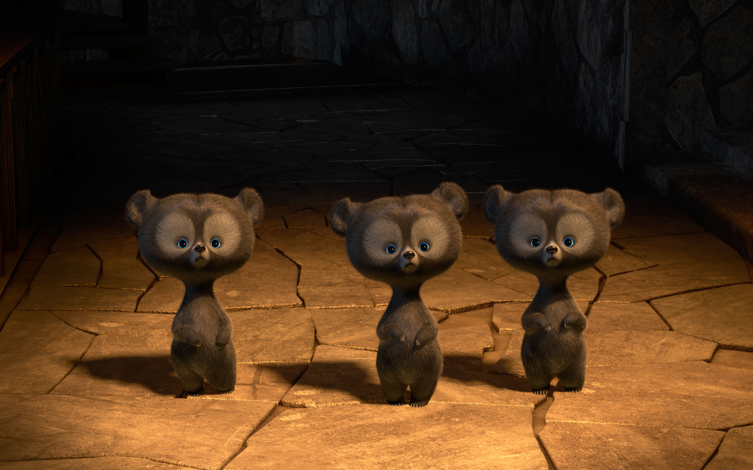 Brave Triplets Bears wallpaper