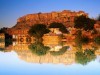 Fort Reflected Sunset India wallpaper